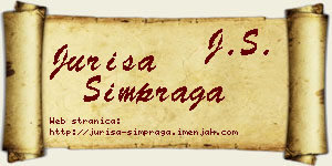 Juriša Šimpraga vizit kartica